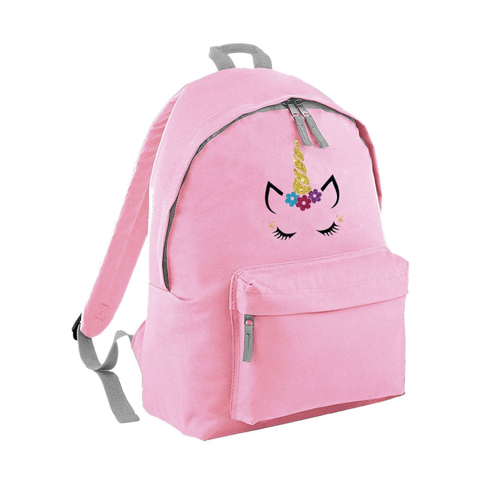 Glitter Unicorn Face Backpack - Kids & Adults - Funny - Cute Glitter Sparkling