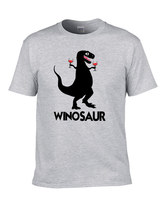 Winosaur Dinosaur Wine T-rex Funny Illustration Mum Gift Mothers Father T-Shirt