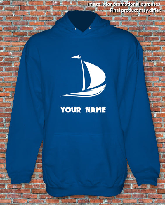 Boating Hoodie Boat Captain Personalised Gift Present Choose Your Own Name S-2XL