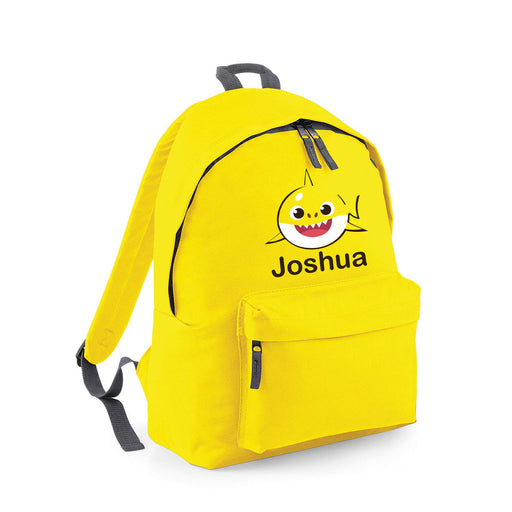 Personalised Name Cute Novelty Babyshark Doo Adjustable Kids School Bag Rucksack