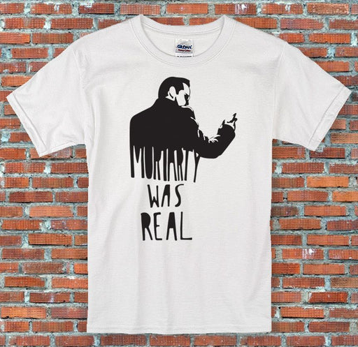 "Moriarty Was Real", Funny, Cool, Classic, Retro,Sherlock T-Shirt S-2XL