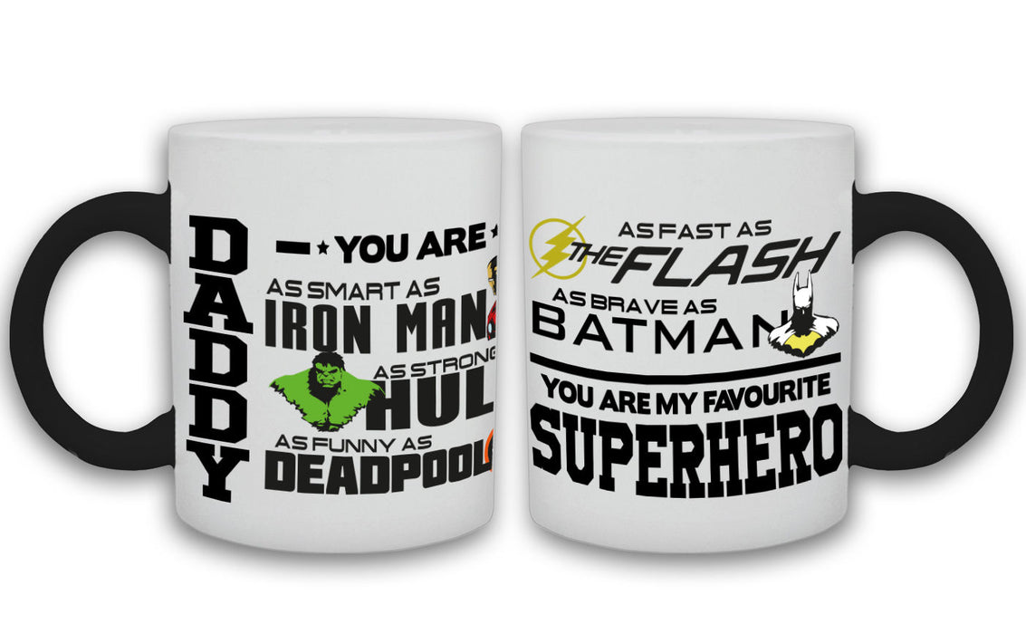 Daddy Your My Favourite Superhero Fathers Day Dad Gift Inspired Ceramic Mug