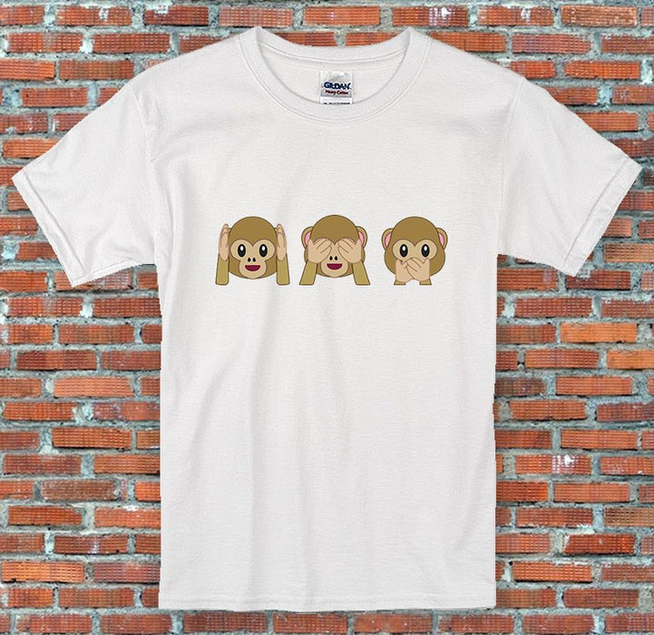 Emoji Wise Monkeys Messenger Facebook Instagram Inspired Unisex T-Shirt S-2XL