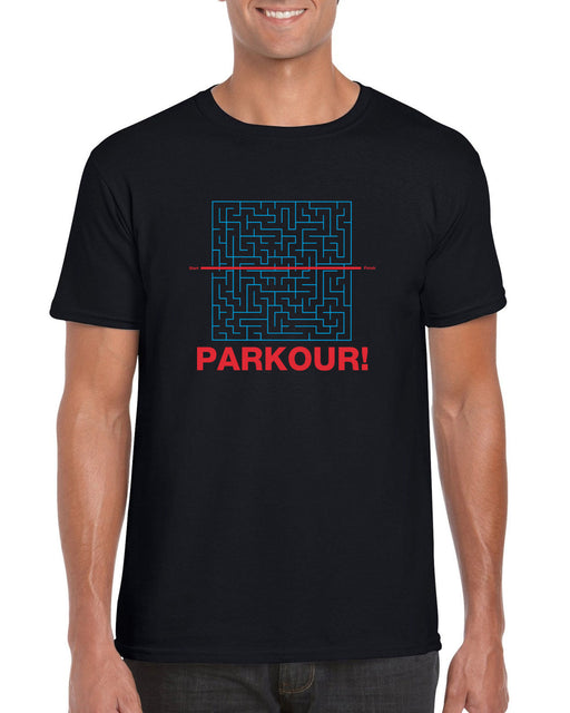 " Parkour! " Free Running Funny Maze Slogan T-shirt