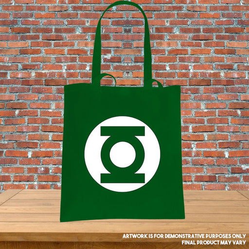 Printed Tote Bag - Green Lantern Corp Symbol Inspired