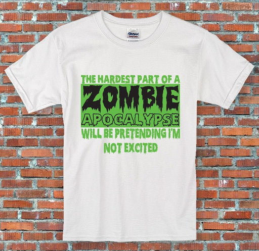 "Hardest Part Of An Zombie",Zombie, Funny, Retro, Vintage, Gift, T-Shirt S-2XL