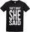 Thats what she said  Hen Party Funny Squad Cute Slogan Black Vest T-shirt