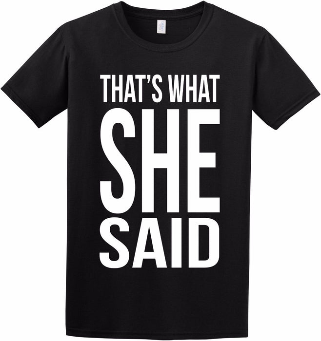 Thats what she said  Hen Party Funny Squad Cute Slogan Black Vest T-shirt