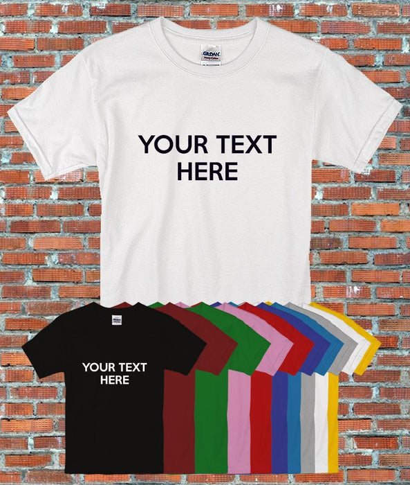 Personalized Your Own Text Hen Stag Gift Multiple Colours Fonts T-Shirt S-2XL