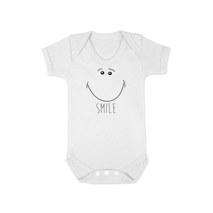 Cute Smile Baby-grow Baby-vest  - Funny Novelty - Happy Present Gift Newborn