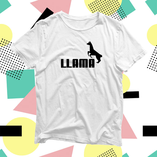 Llama Puma Inspired T-Shirt - Funny Novelty Brand - Gift Present - Christmas
