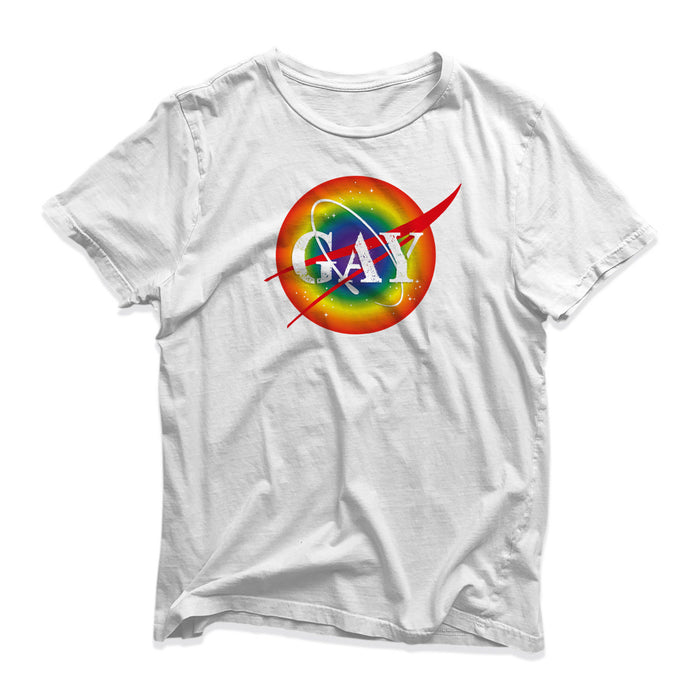 LGBT Gay Pride T-Shirt - Pride Proud - NASA Rainbow Top Birthday Present Gift
