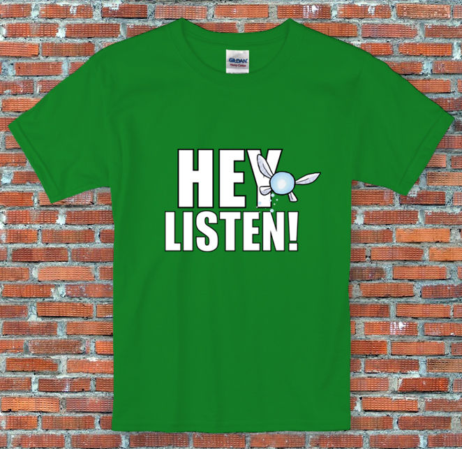 Hey Listen Legend of Zelda Navi Ocarina Time Inspired T Shirt S to 2XL