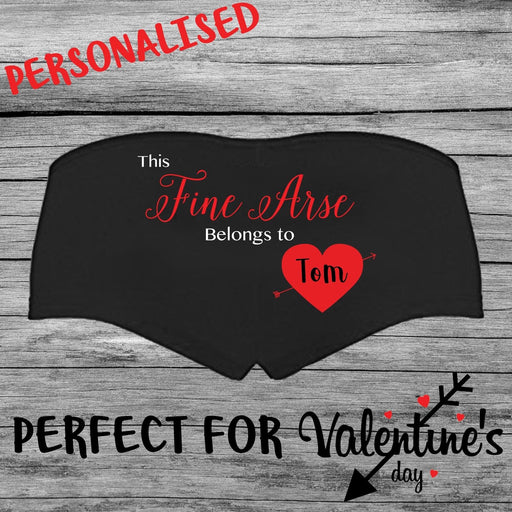 Valentines Day Fine Arse Gift Womens Personalised Printed Hot Pants