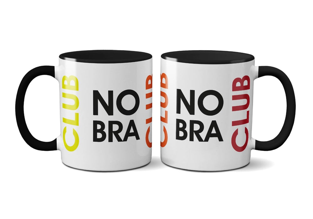 No Bra Club Mug - Coffee Tea Milk - Cup Present Gift - Funny Novelty Hilarious