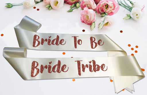 Bride Tribe Premium Sash Hen Do Marriage Engagement Party Night Out Glitter Font