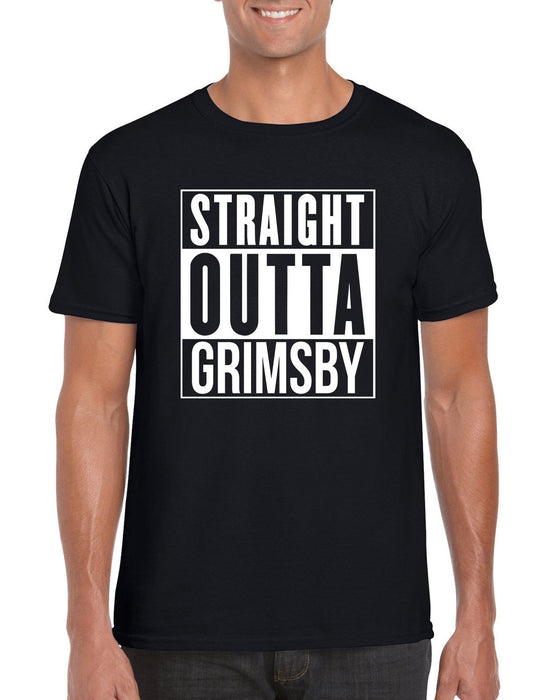 "Straight Outta Grimsby" Funny Gift Compton Parody T-Shirt