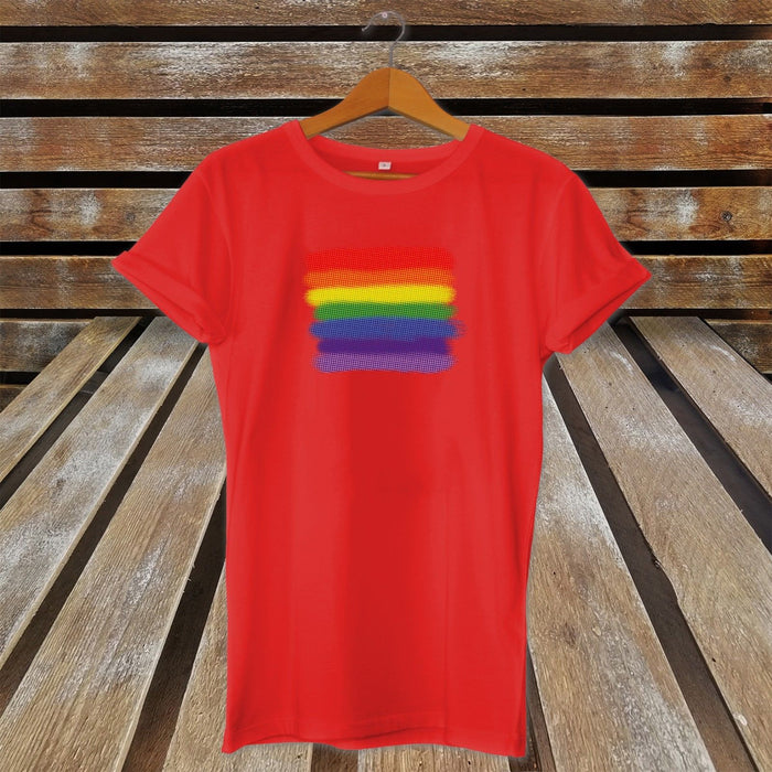 Rainbow Halftone Ink Gay Pride T-Shirt LGBT Celebration