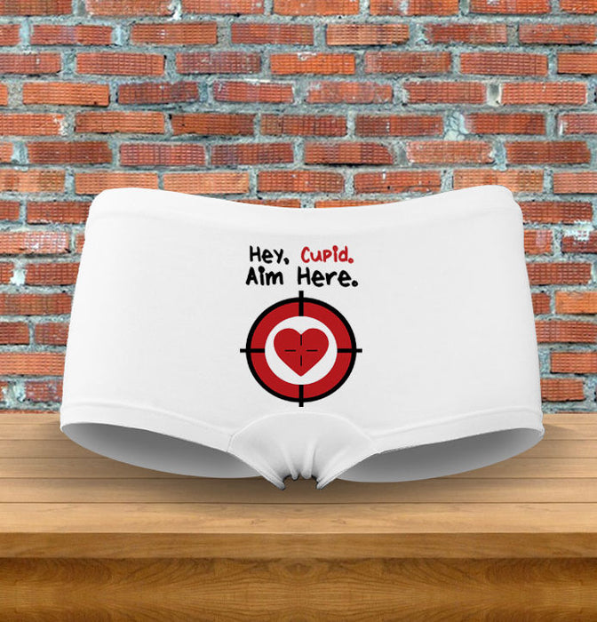 Hey, Cupid, aim here. Valentines Funny Gift Womens Underwear Pants —  SmartyPants-UK