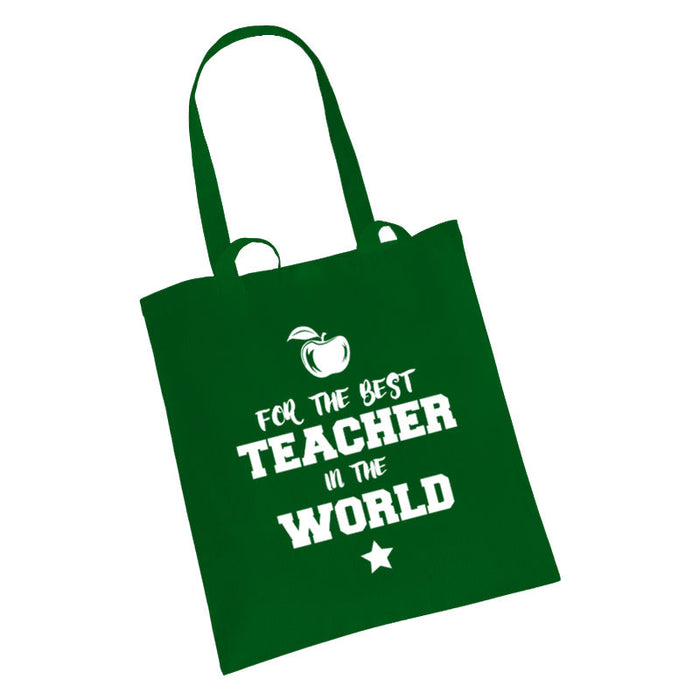 "For the best Teacher in the World" Teacher End of Year Gift Tote Bag