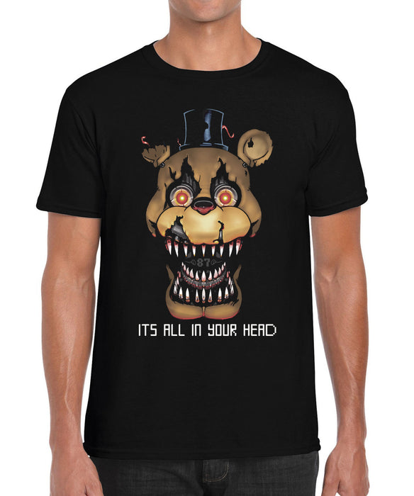 The Bite of '87 1987 FNAF Nightmare Freddy Five Parody Inspired Graphic T Shirt