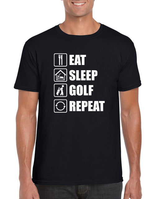 "Eat Sleep Golf Repeat" Funny Golfing T-shirt