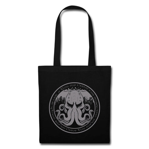 " In His House At R'yleh...  " Cthulhu Lovecraft Inspired Book Tote Bag