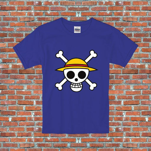 One Piece Monkey.D.Luffy Skull Anime Pirates Inspired T-Shirt S-2XL