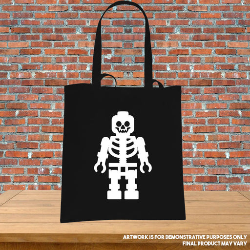 Printed Tote Bag Skeleton Lego Inspired