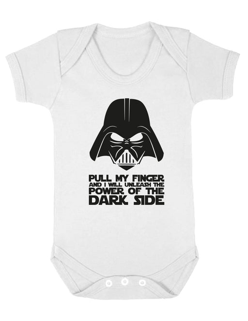 "Pull My Finger and You Will Unleash The Power" Funny Witty White BabyGrow