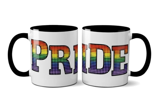 Pride Paillette Inspired Halftone Printed Mug - Rainbow Coloured - Gay Pride