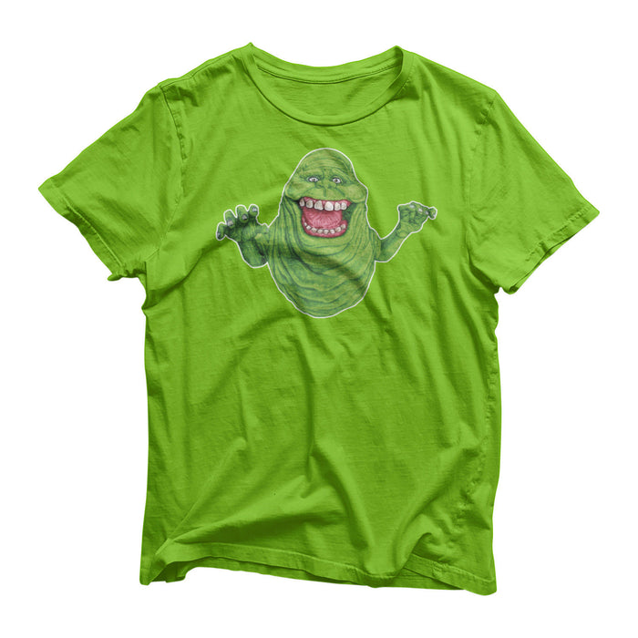 Ghostbusters 80's Movie Classic TV Series Slimer Ghost T-Shirt Halloween Top