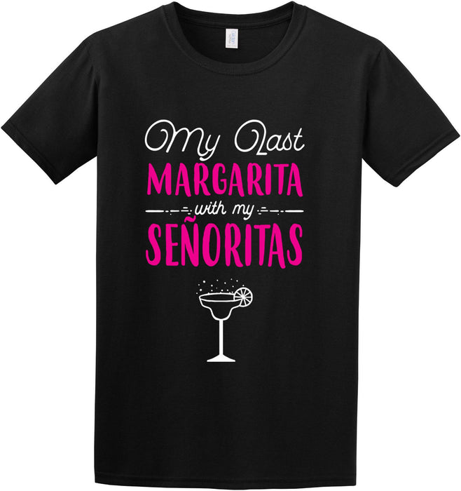 My Last Margarita with my Senorita Hen Party Bride Cute Drink Black Vest T-shirt