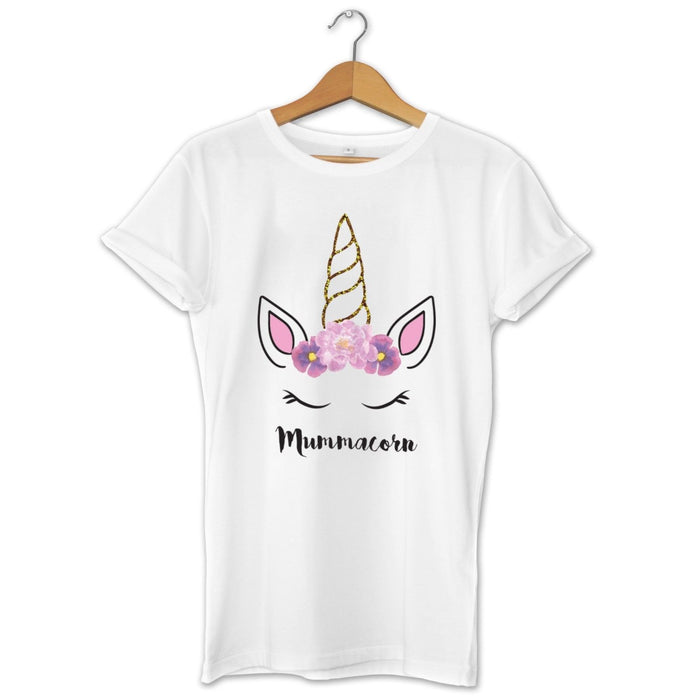 Mummacorn & Babycorn Cute Unicorn Top Mother And Daughter Matching T-Shirt
