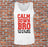 Calm Down Bro Mens Workout Gym Exercise Black Printed Tank Top Vest S-2XL