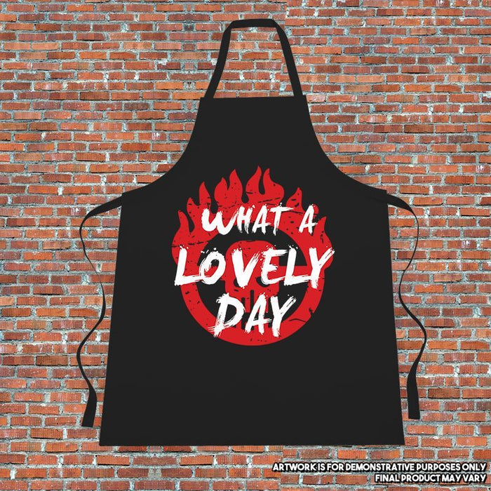 "WHAT A LOVELY DAY" Apron. Cooking. Kitchen.MadMax.Quote