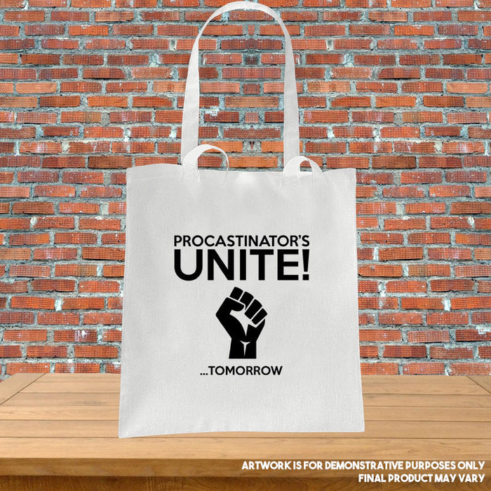 Printed Tote Bag Procrastinators Unite Funny Gift Bag