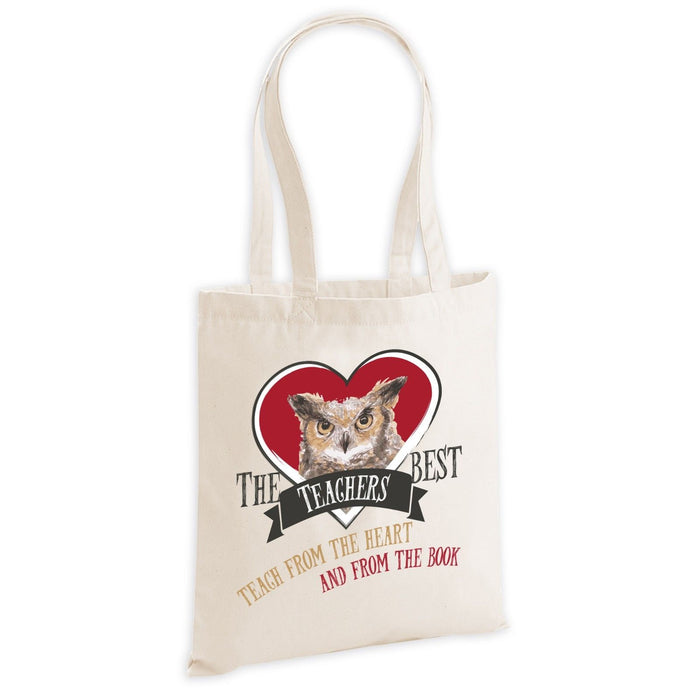 The Best Teachers Teach From the Heart and From The Book (RED HEART) Tote Bag