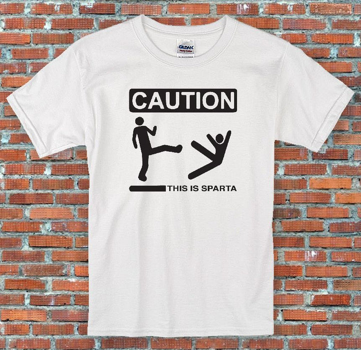 300"This Is Sparta", Caution, T-Shirt S-2XL