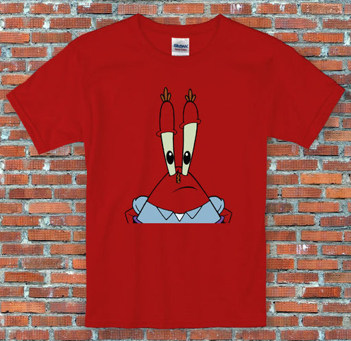 Mr Krabs Face Spongebob Squarepants Cartoon Inspired T Shirt S - 2XL