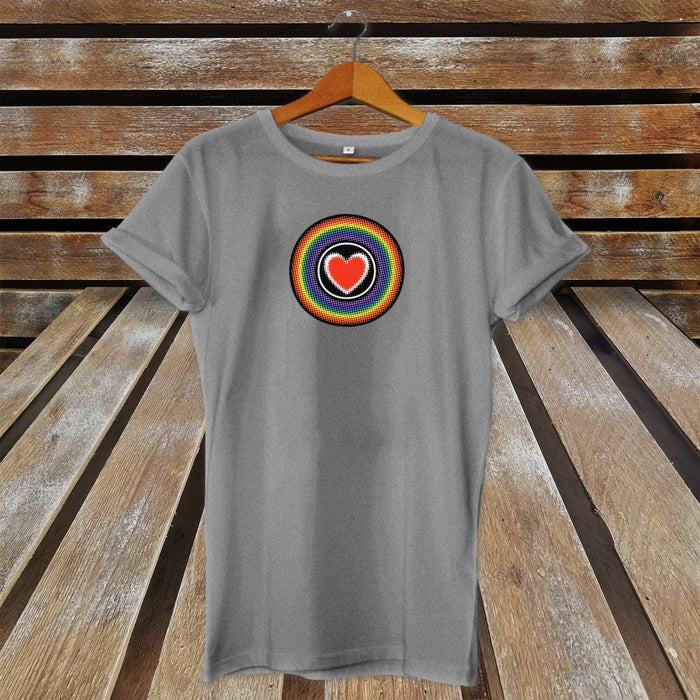 Rainbow Heart T-Shirt - LGBT - Gay Pride - Proud Pride Chest Top