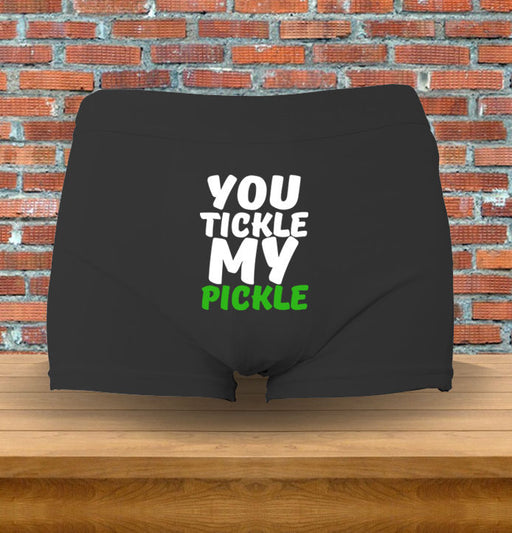 "You Tickle my Pickle" Funny Naughty Mens Underwear Boxers