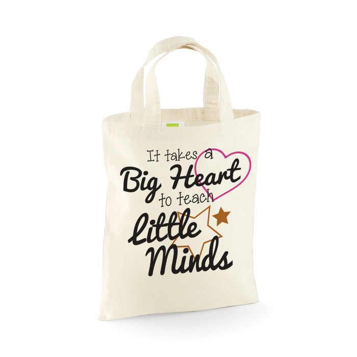 Big Heart Little Minds Leavers School Present End of Year Present Mini Tote Bag