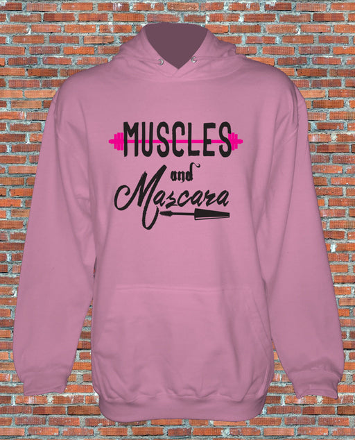 Muscles and Mascara Workout Gym Womens Girls Training Hoodie S to 2XL