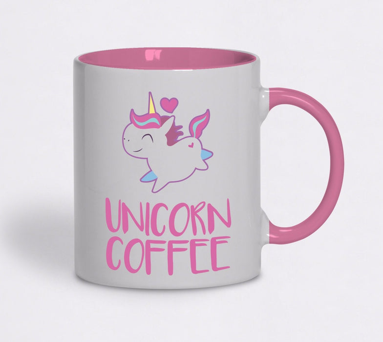 " Unicorn Coffee " Cute Unicorn funny Slogan pink white Ceramic Mug
