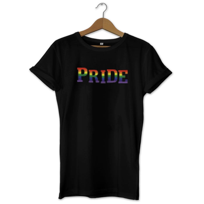 Pride Paillette Inspired Halftone Printed T-Shirt - Rainbow Colours - Gay Pride