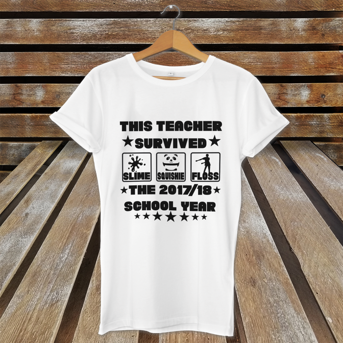 This Teacher Survived 2017/18 School Year Funny Teaching leaving Gift T-Shirt