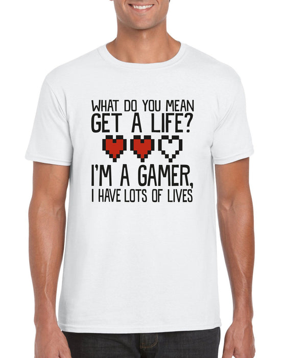 "What do you mean get a life?",Gamer, Nerdy,Funny, Cool, Classic,T-Shirt S-2XL