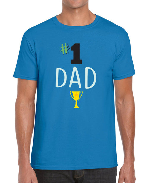 Number #1 Dad Father Fathers Day Printed Gift Graphic T Shirt