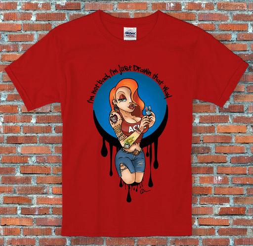 Tatooed Jessica Rabbit Roger Rabbit Cartoon Pinup Inspired T Shirt S M L XL 2XL